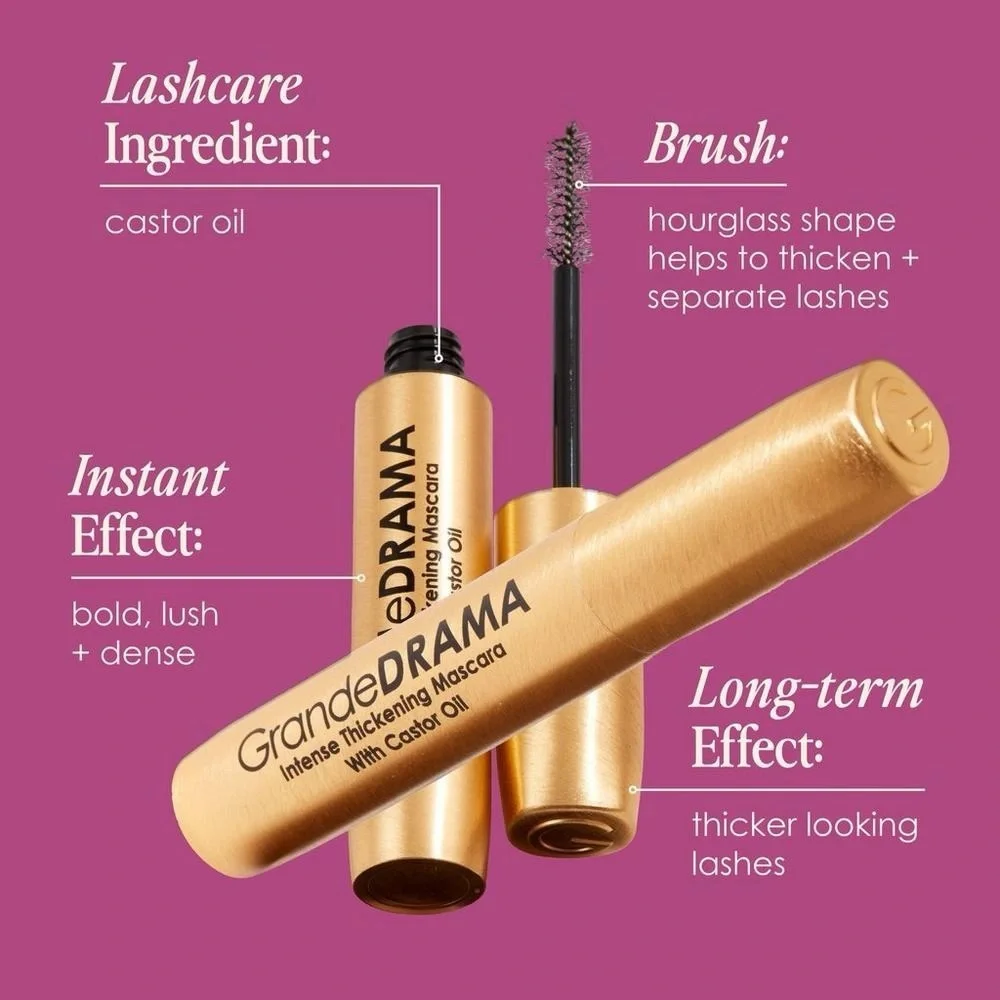 NWT Grande Drama Intense Thickening Mascara Black Infused with Castor Oil‎